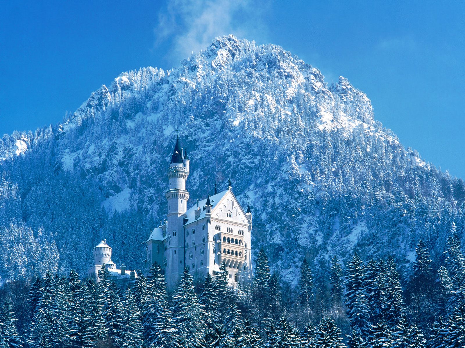 Tall Winter Castle Desktop Pc And Mac Wallpaper