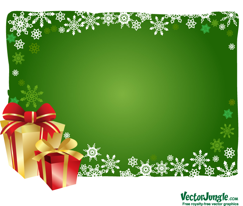 Free Vector Christmas Backround with Christmas Gift