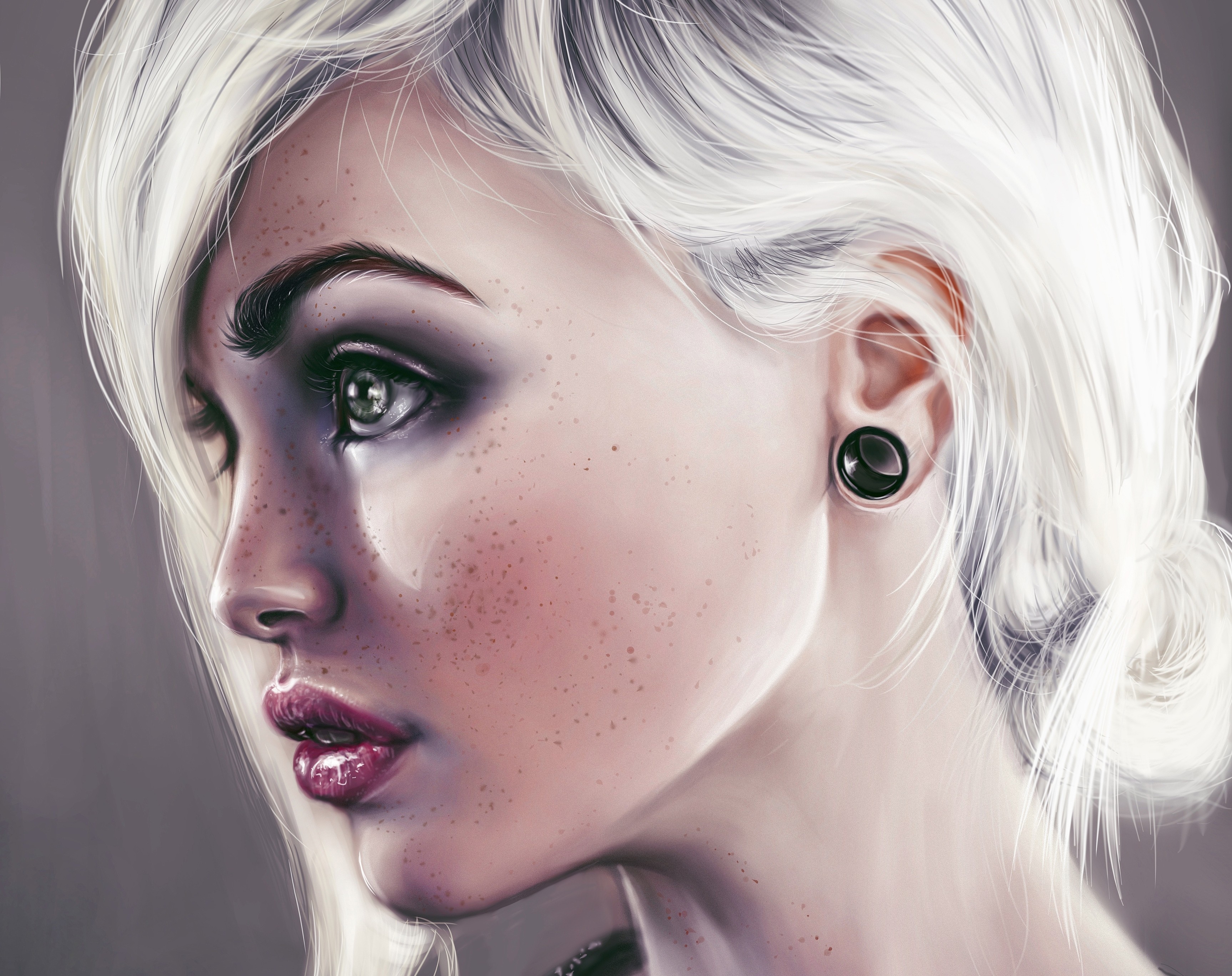 Profile Painting Artistic Portrait HD Wallpaper By Elenasai