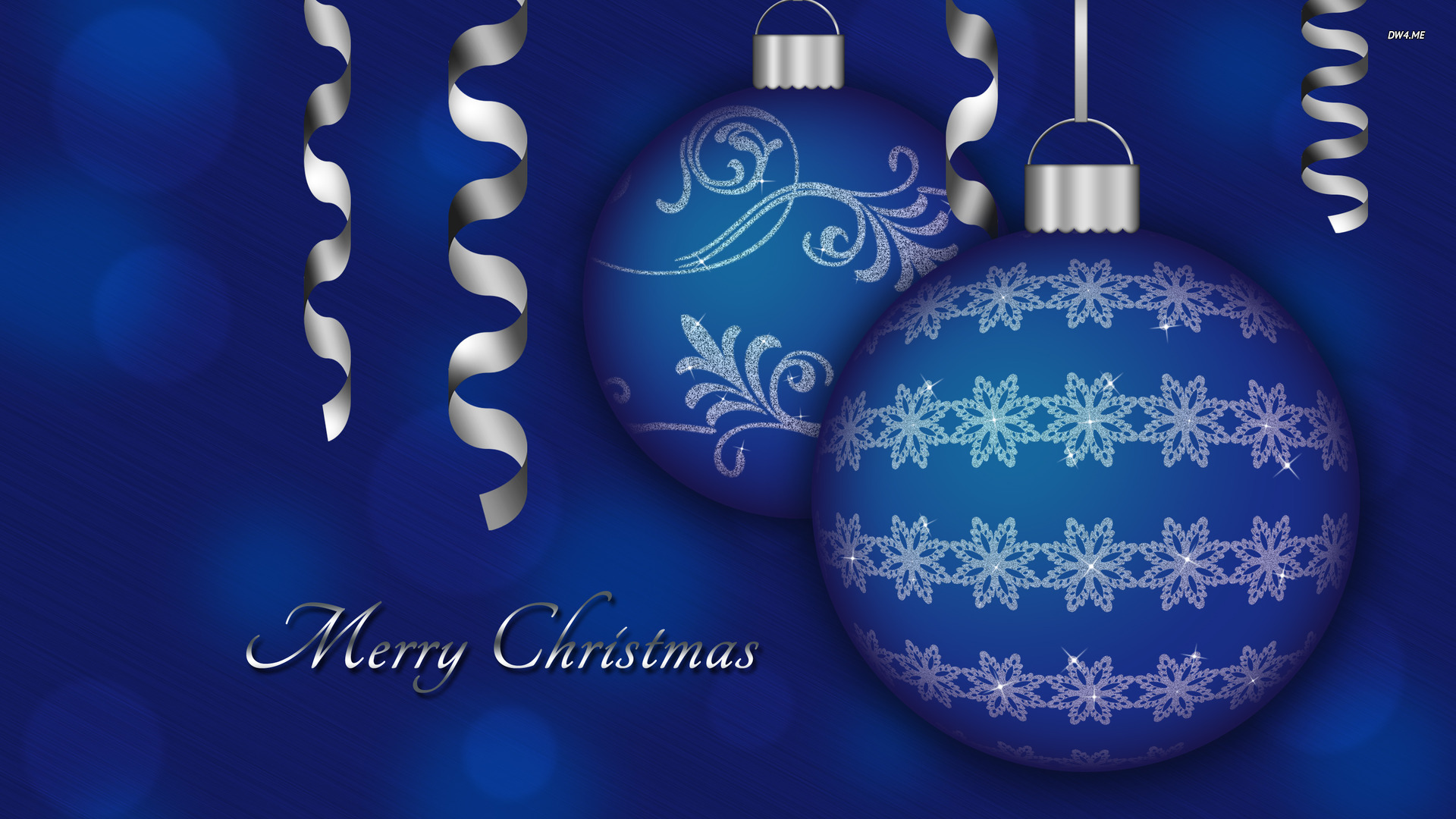 Blue Christmas Decorations Wallpaper Holiday