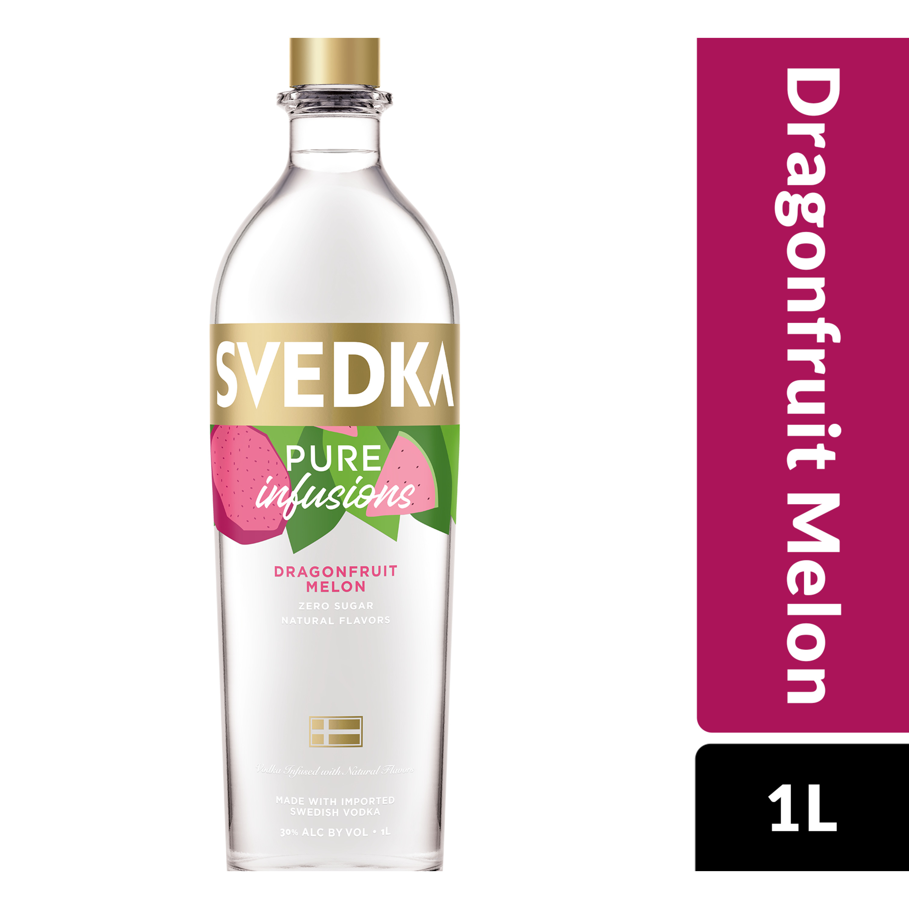 Svedka Pure Infusions Dragonfruit Melon Flavored Vodka L Bottle