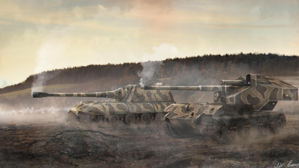 World Of Tanks Spg Sky M4games 3d Graphics Wallpaper Collection