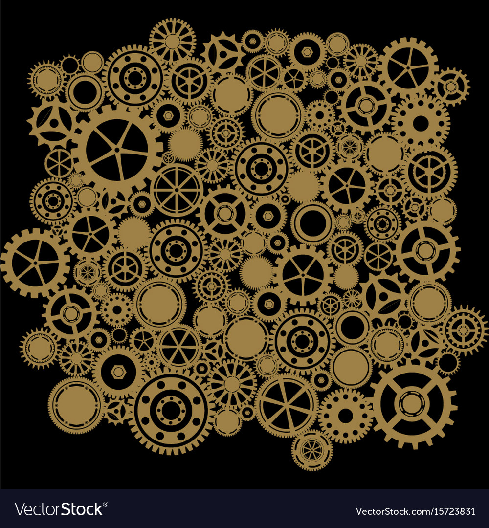 Steampunk gears background Royalty Free Vector Image