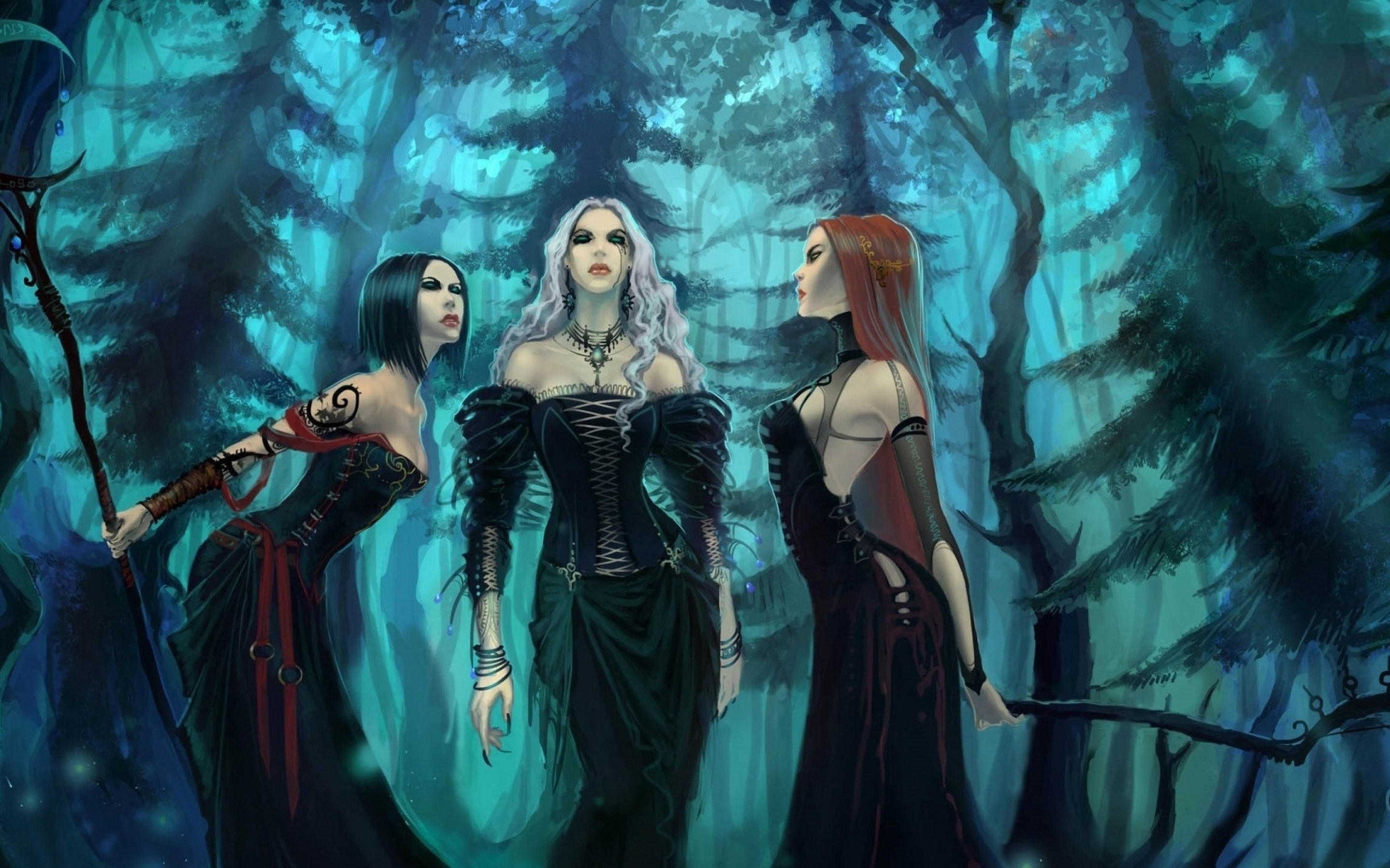 Occult Fantasy Desktop Wallpaper Girls Android Magic Artwork