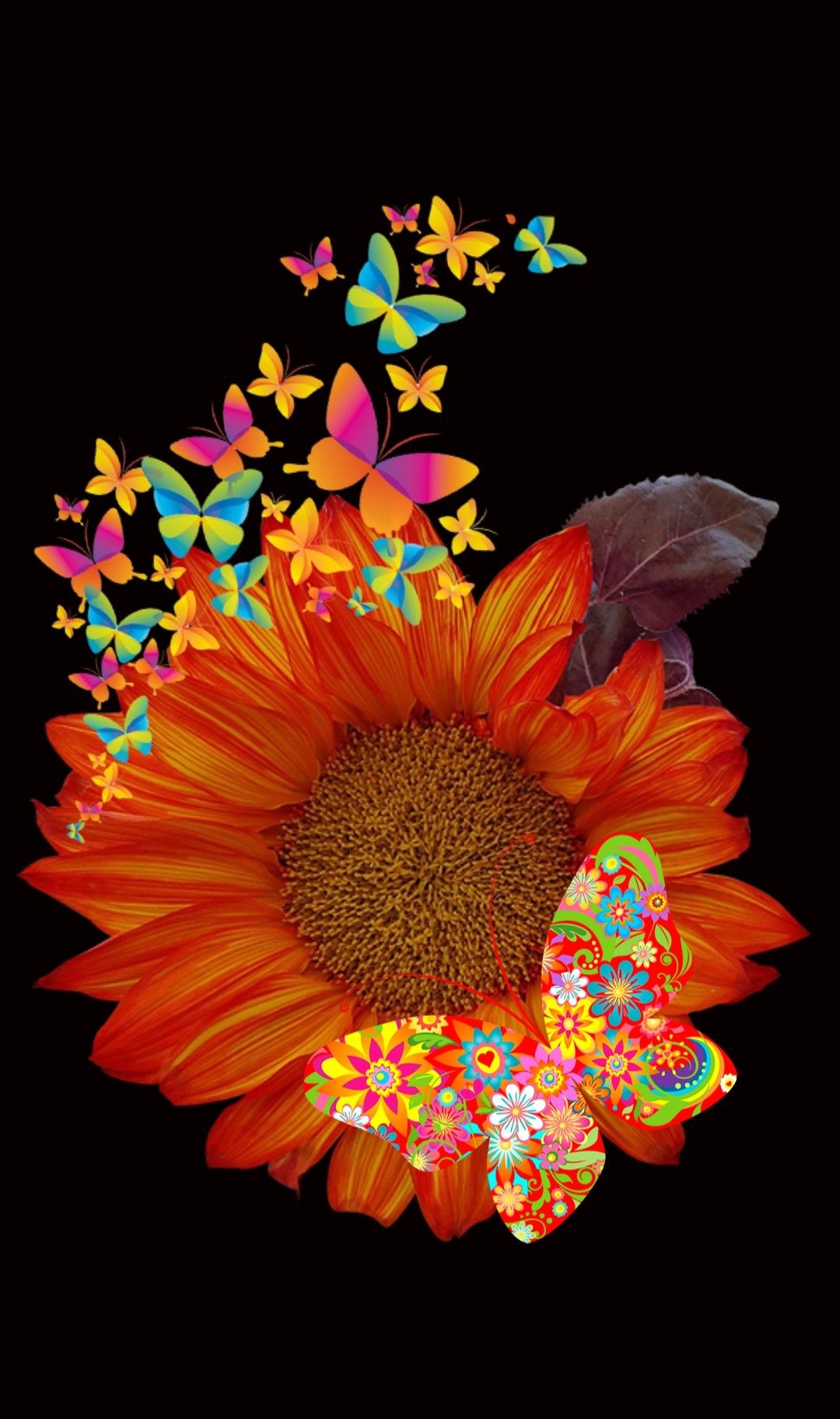 Flowers And Butterflies Wallpaper