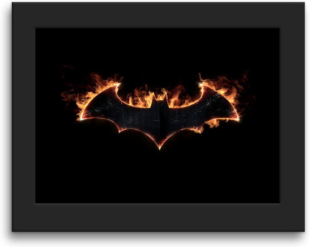 Dmcreativitycraft Batman Logo Poster With Frame Dc Ics Posters