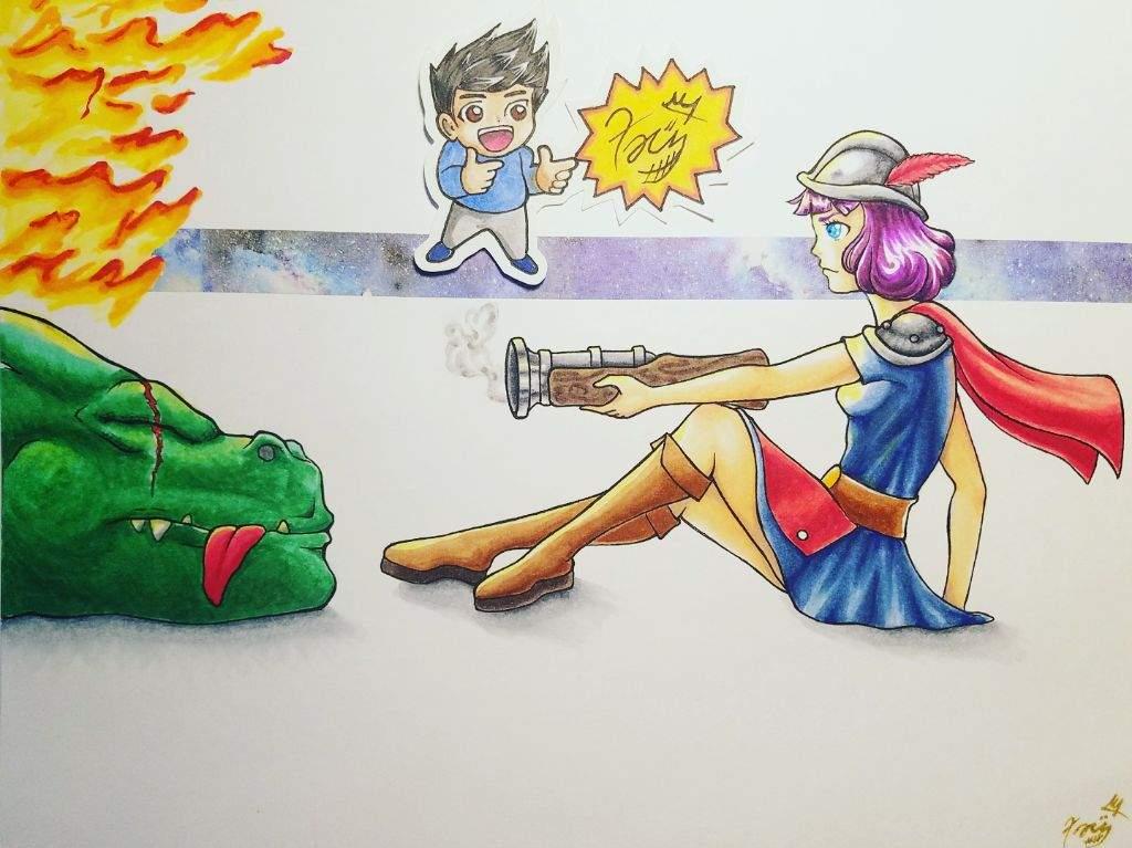 Clash Musketeer Vs Dragon Drawing Anime Art Amino