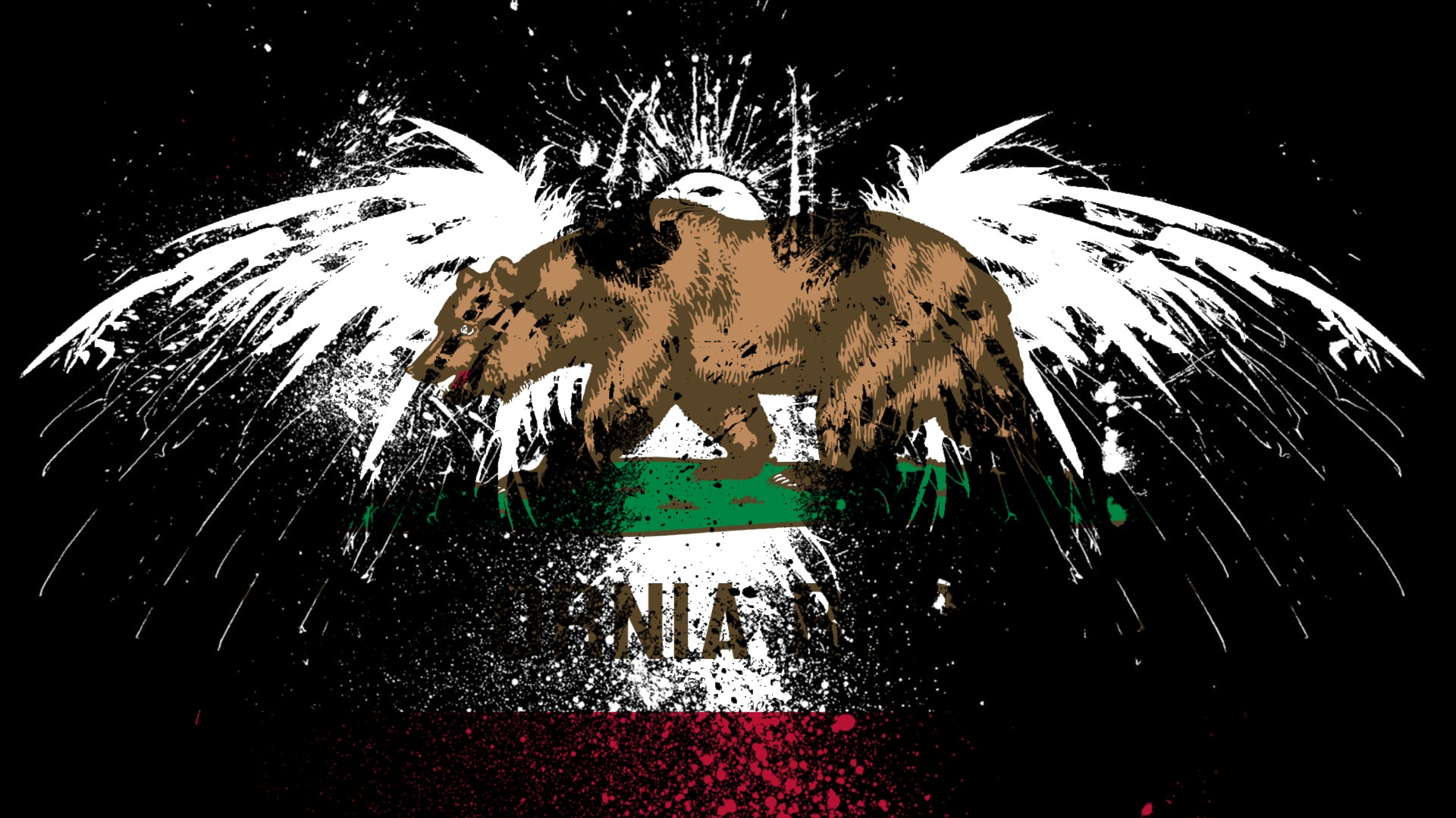 California Flag Eagle Background Size