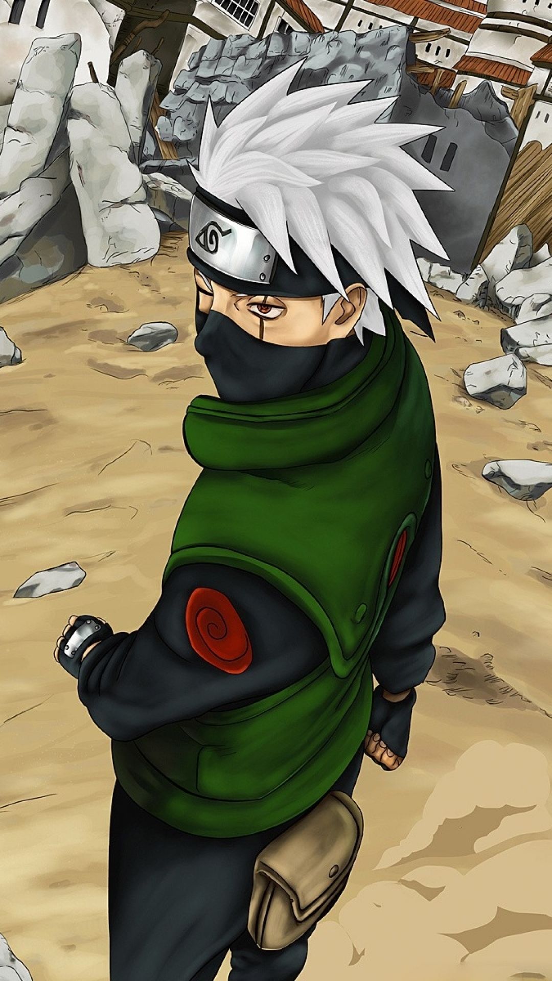 Naruto Shippuuden Man Mask Sand iPhone Wallpaper