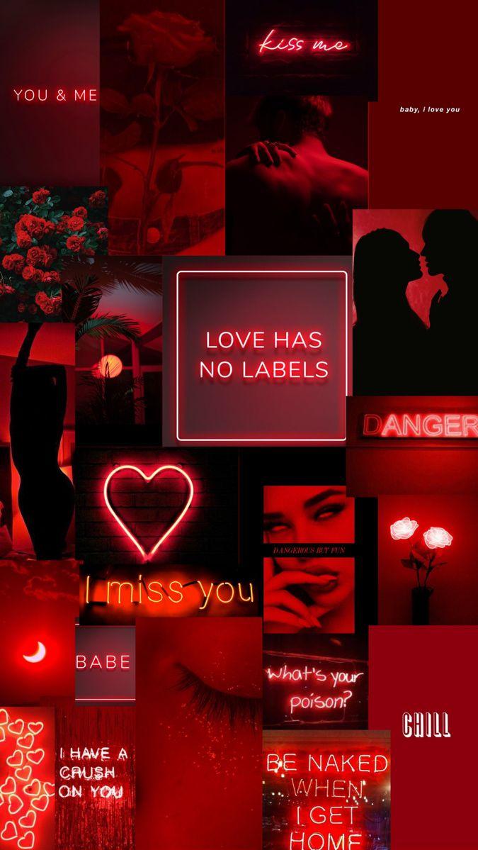 Red Aesthetic Wall Kit Cute Wallpaper Background iPhone