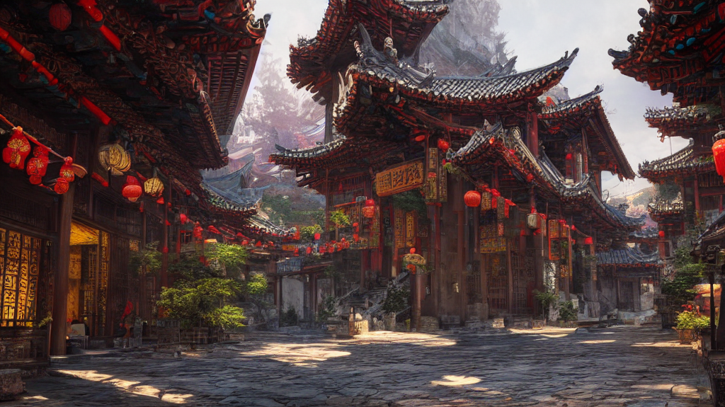 Prompthunt Old Chinese City Fantasy Artwork Very