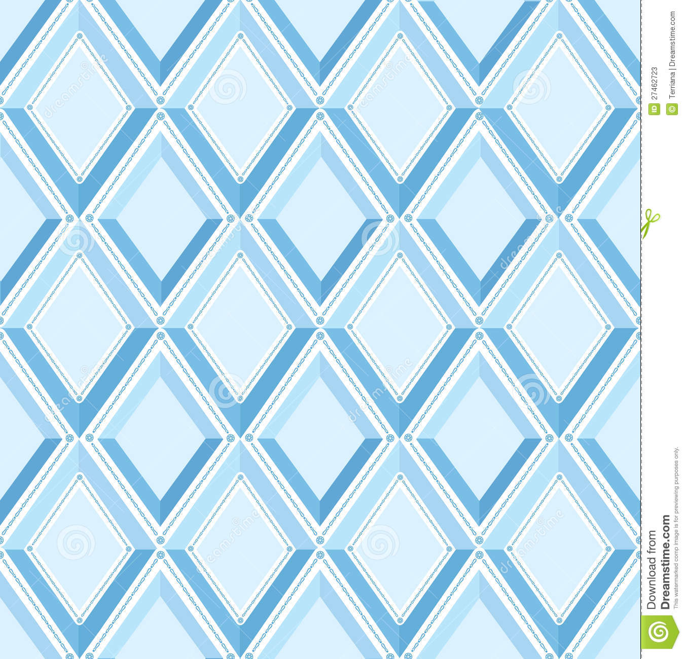 Blue Diamond Pattern Wallpaper