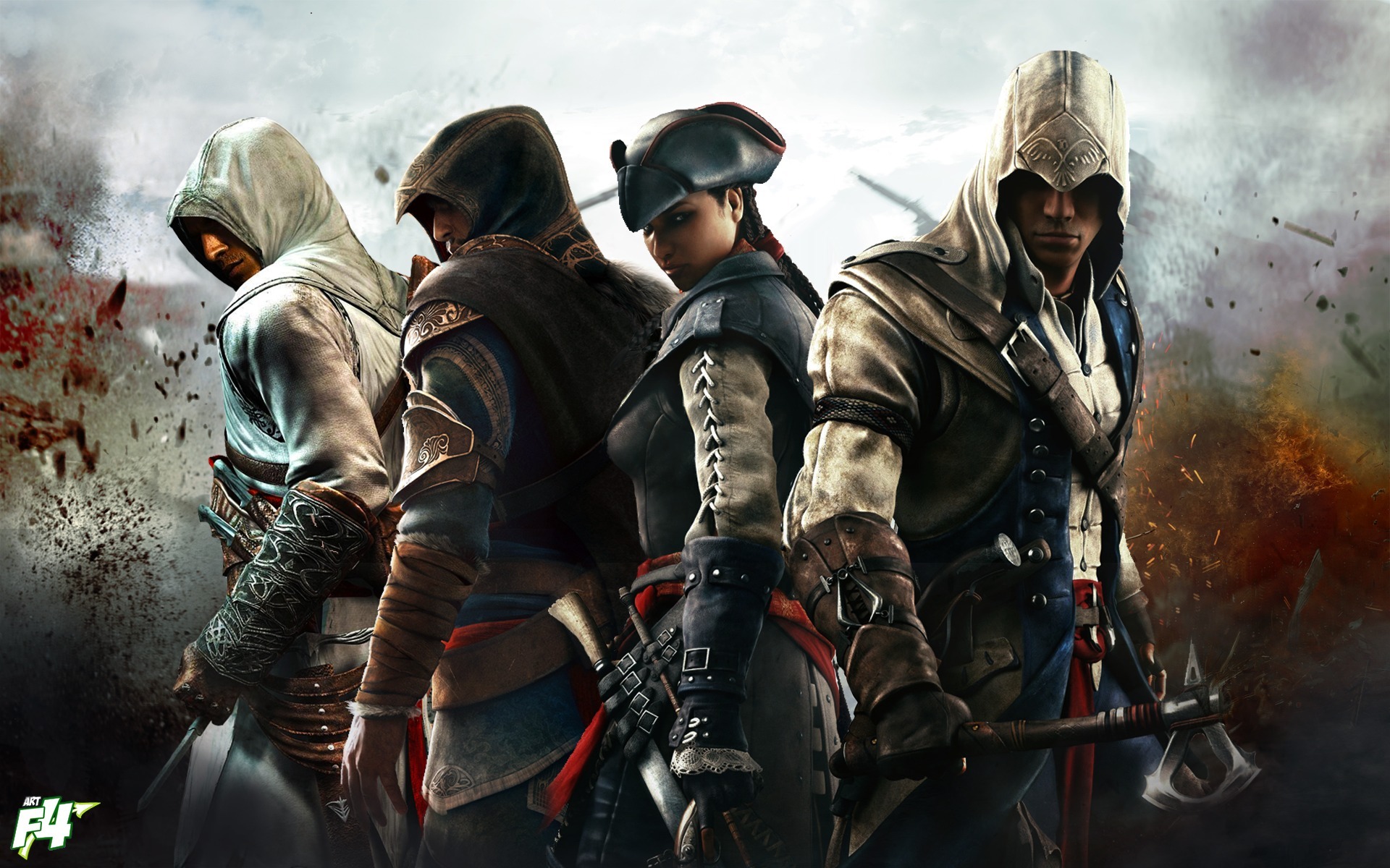 Assassin S Creed Iii Wallpaper Altair Ezio Connor Widescreen HD