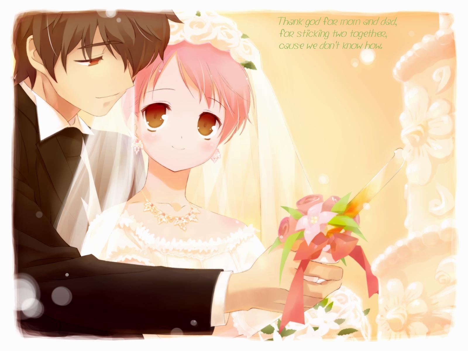 Anime Love Wedding Desktop Wallpaper HD