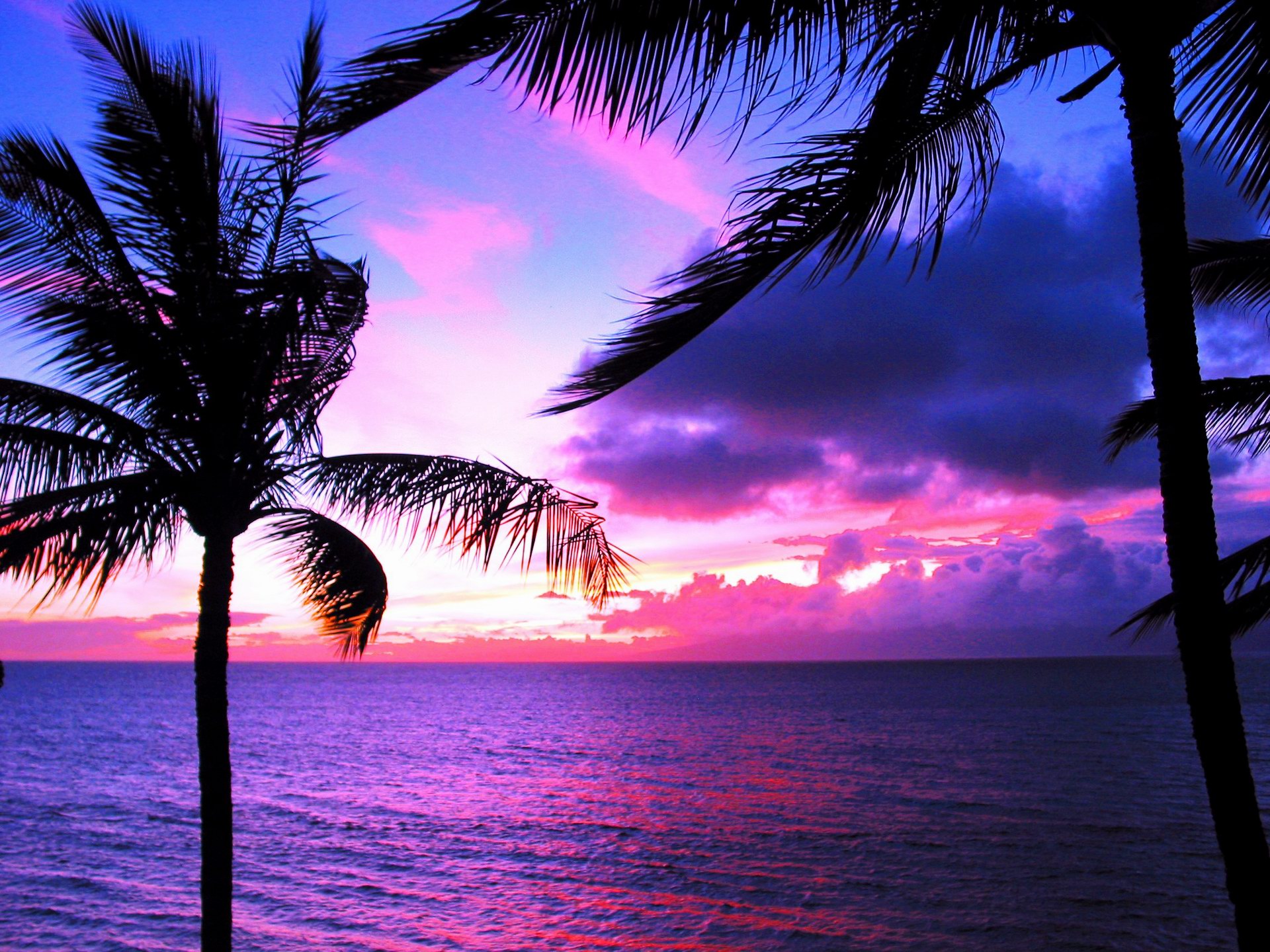 Hawaii Sunset Desktop Wallpaper 16294 Full HD Wallpaper Desktop