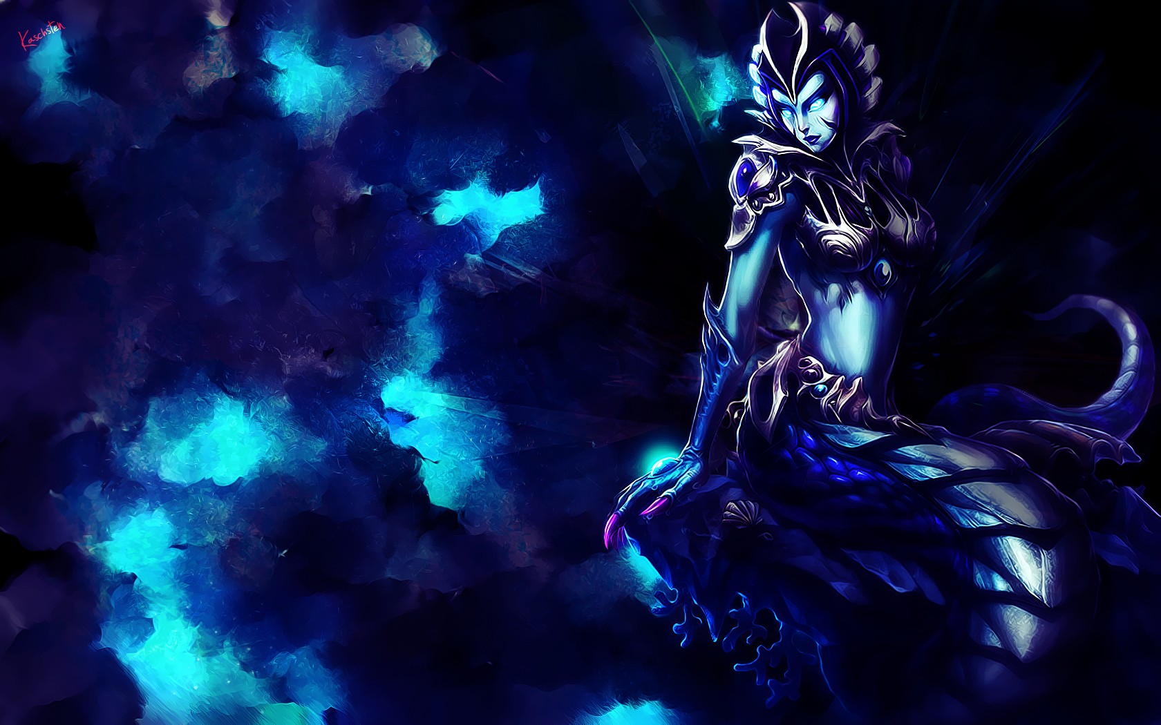 Mermaids Scales Glowing Eyes Cassiopeia Wallpaper