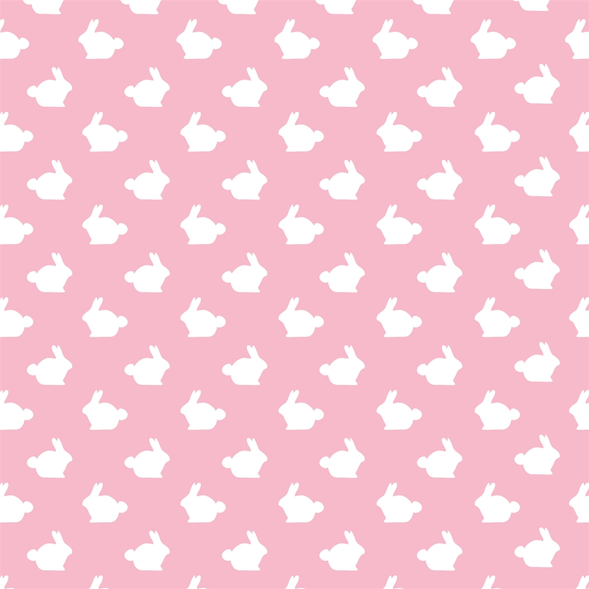 White Bunnies On Pink Background