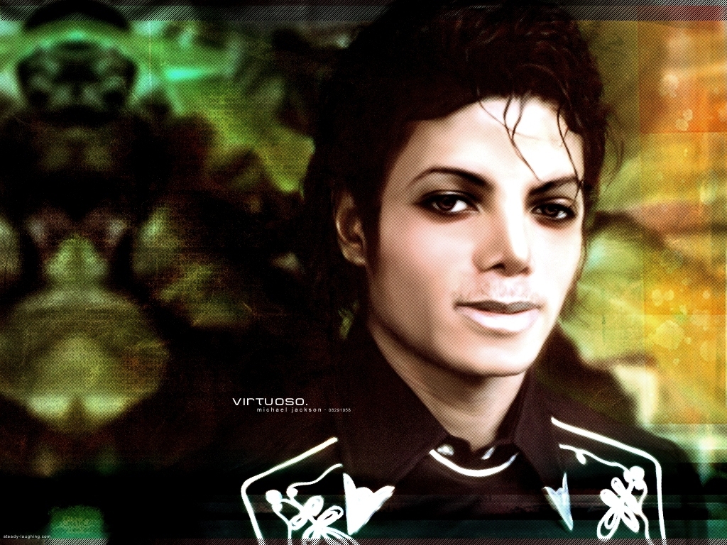 A stylized portrait of Michael Jackson