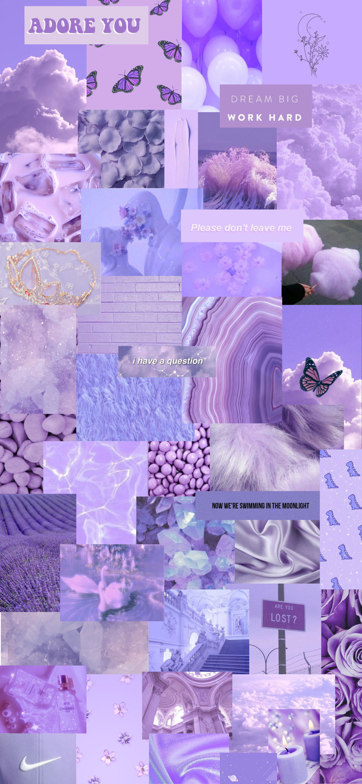 19+] Light Purple Collage Wallpapers - WallpaperSafari