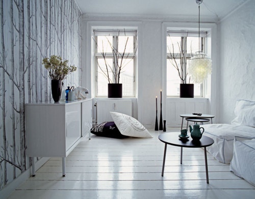 Tree Wallpaper Inspiring Living Rooms