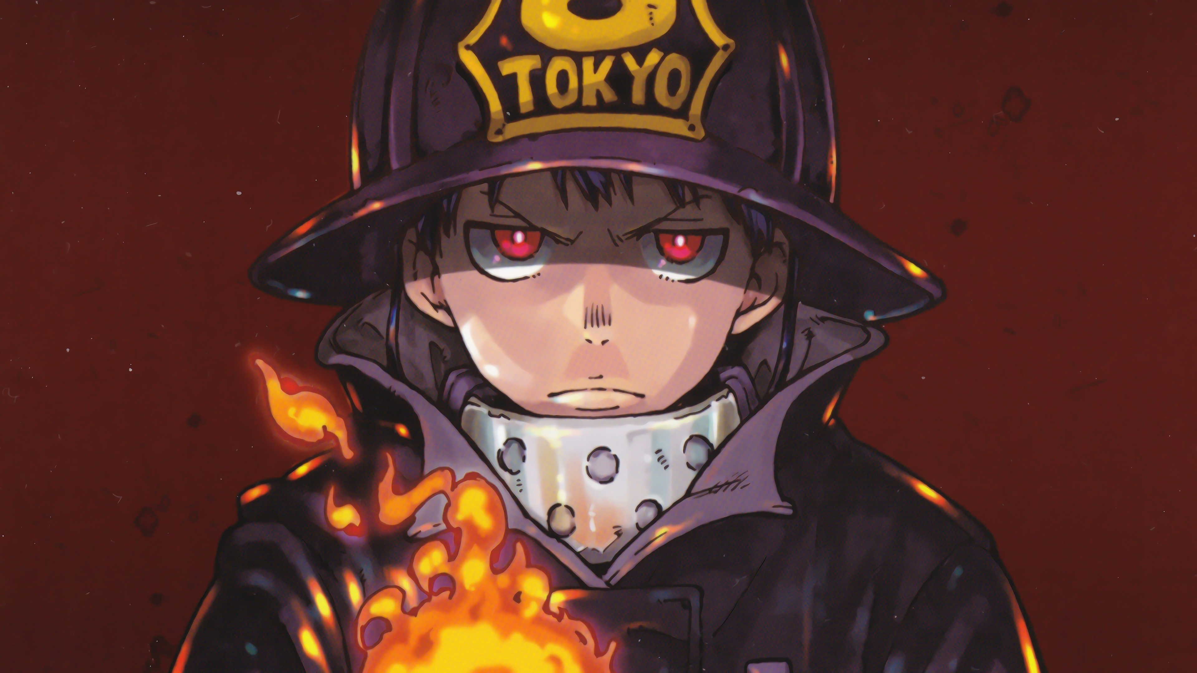 Fire Force Shinra Kusakabe Flame 4k Wallpaper Pc D