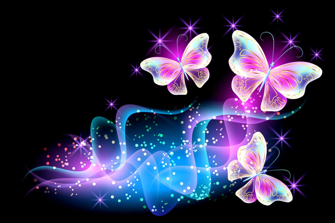 Nice Decoration Pink Butterfly Wallpaper Butterflies Colorful