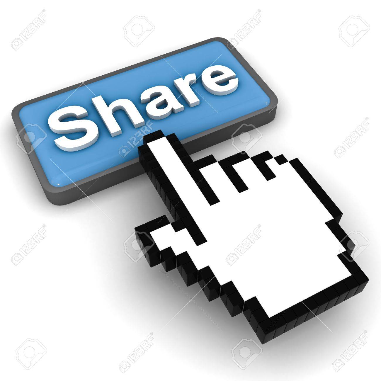 Share Button Concept On White Background Stock Photo Picture And