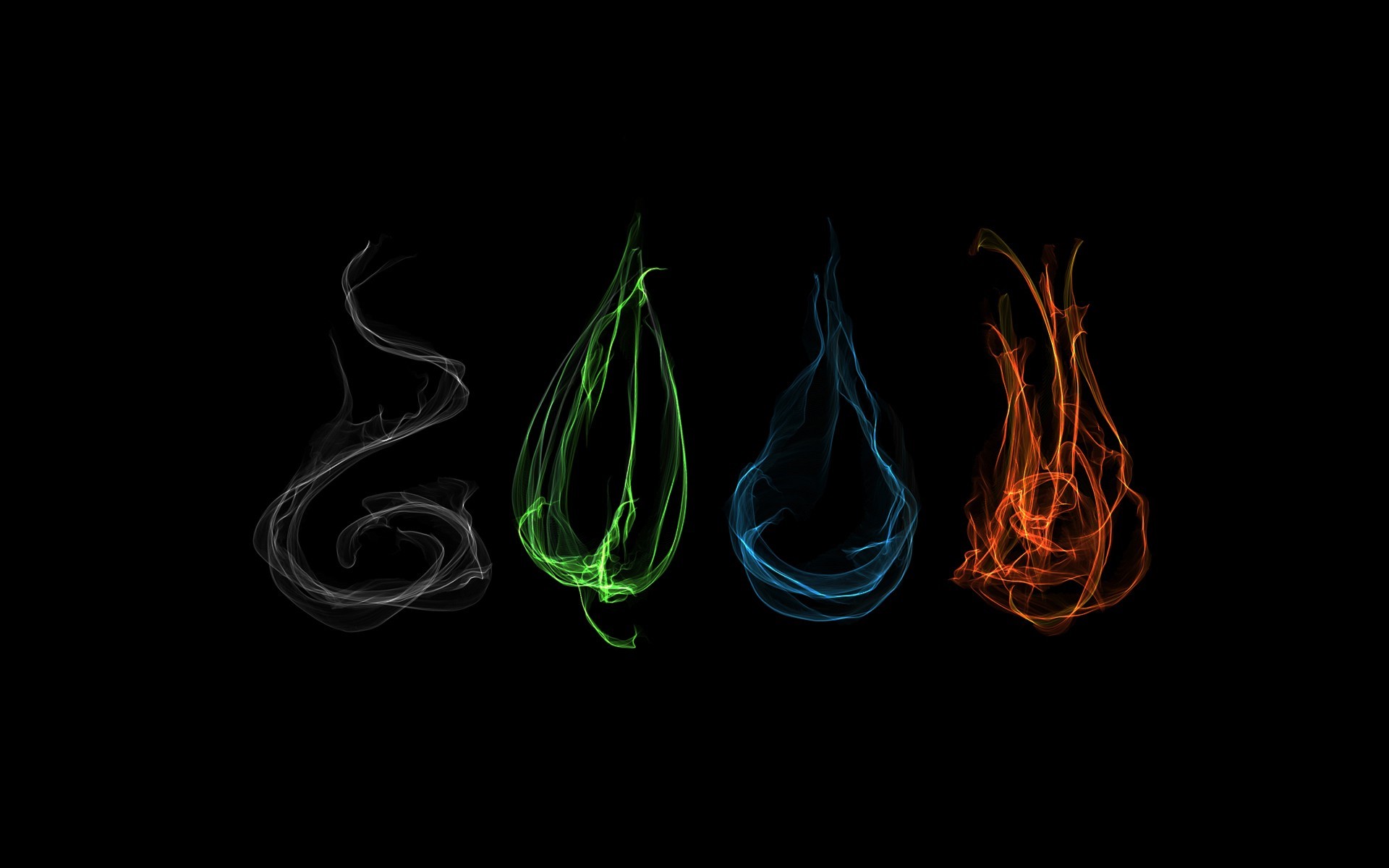 Four Elements Simple Background Abstract Wallpaper