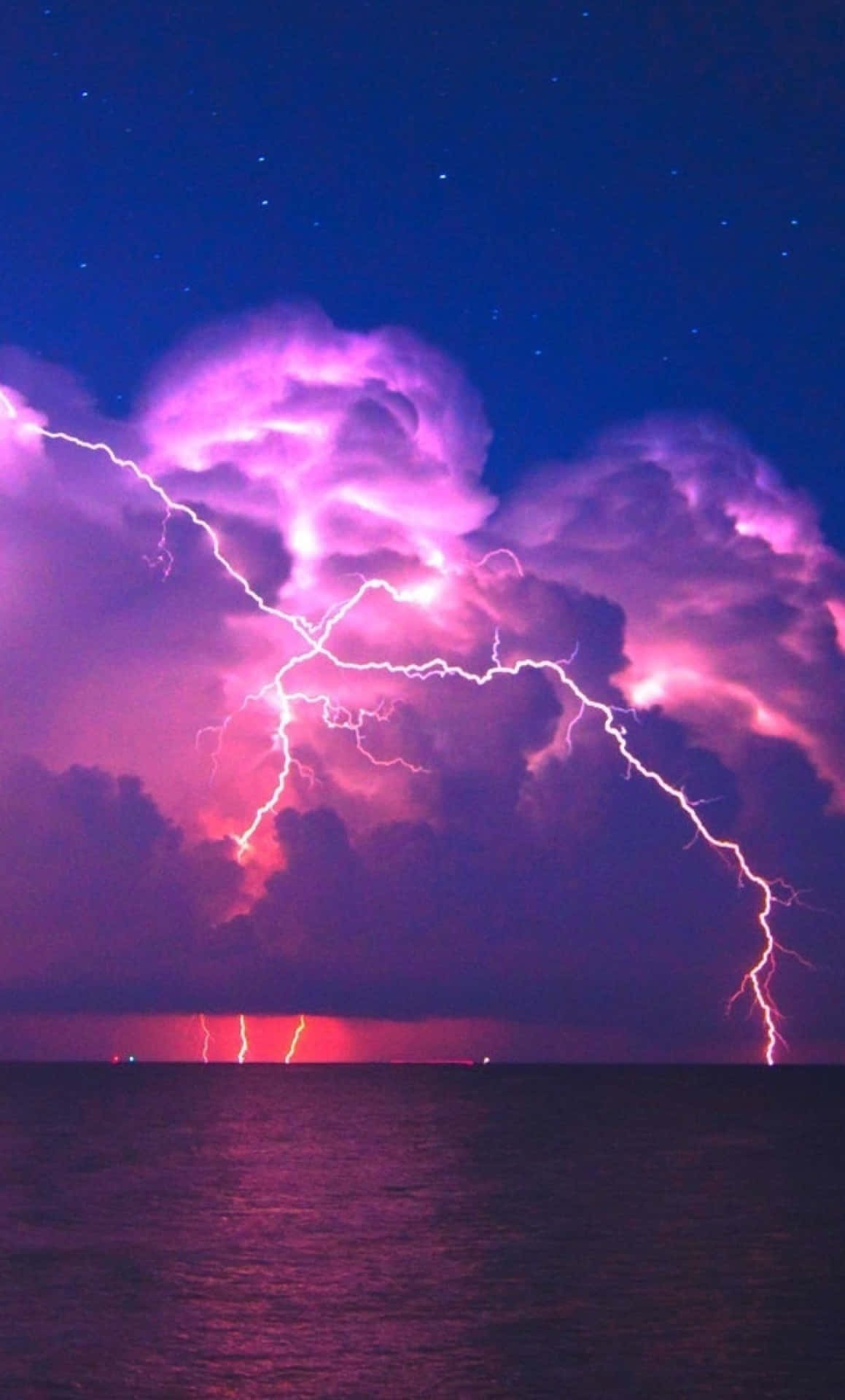Purple Lightning Wallpaper