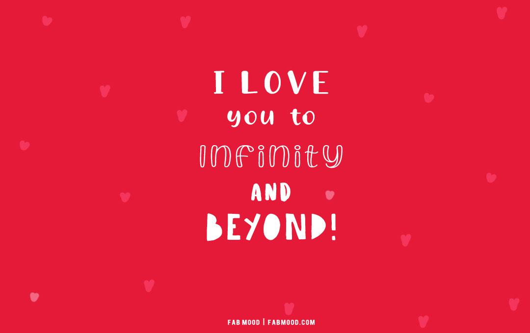 I Love You Infinity Beyond Cute Valentine S Quote Wallpaper
