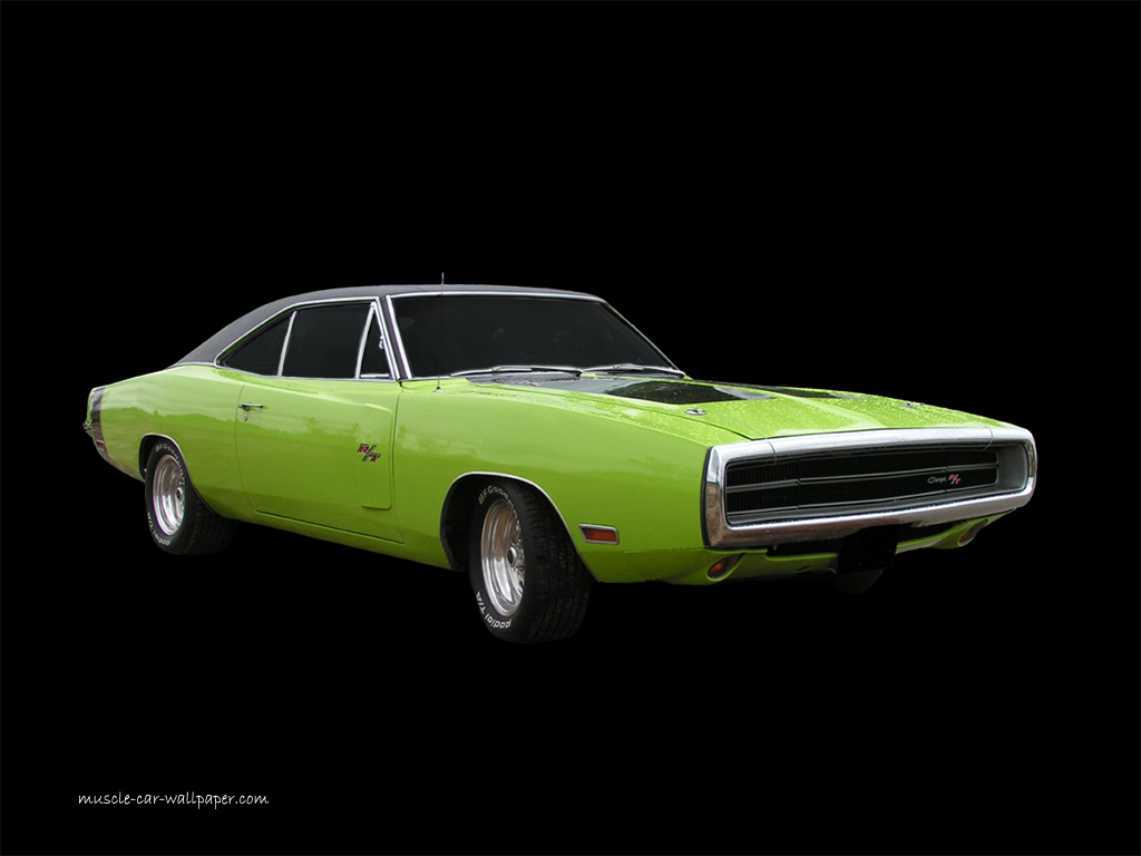 1969 Dodge Charger RT Wallpaper   Green Hardtop   Right Front View