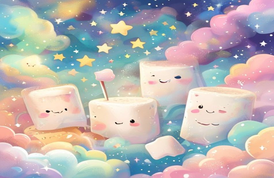 Cute Marshmallow Wallpaper