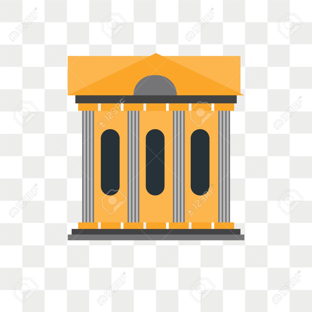 Bank Vector Icon Isolated On Transparent Background Bank Logo