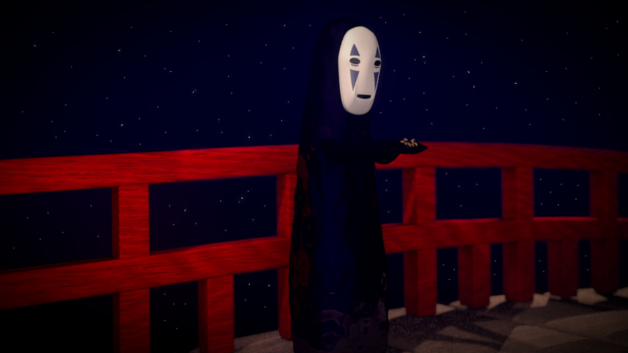 3d No Face Spirited Away By Pyrodragoness
