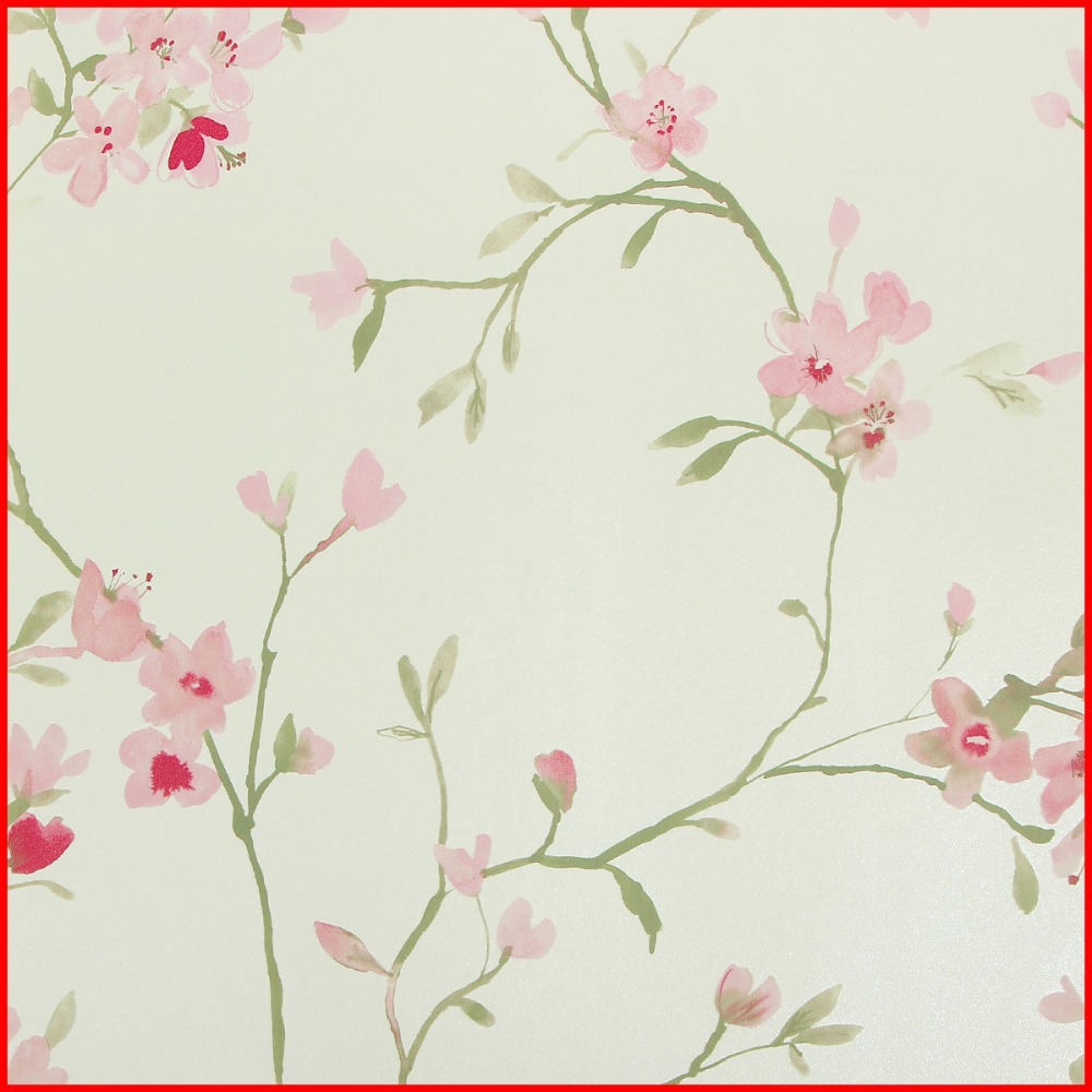 Elegant Wallpaper Designs Pink Flowers Design