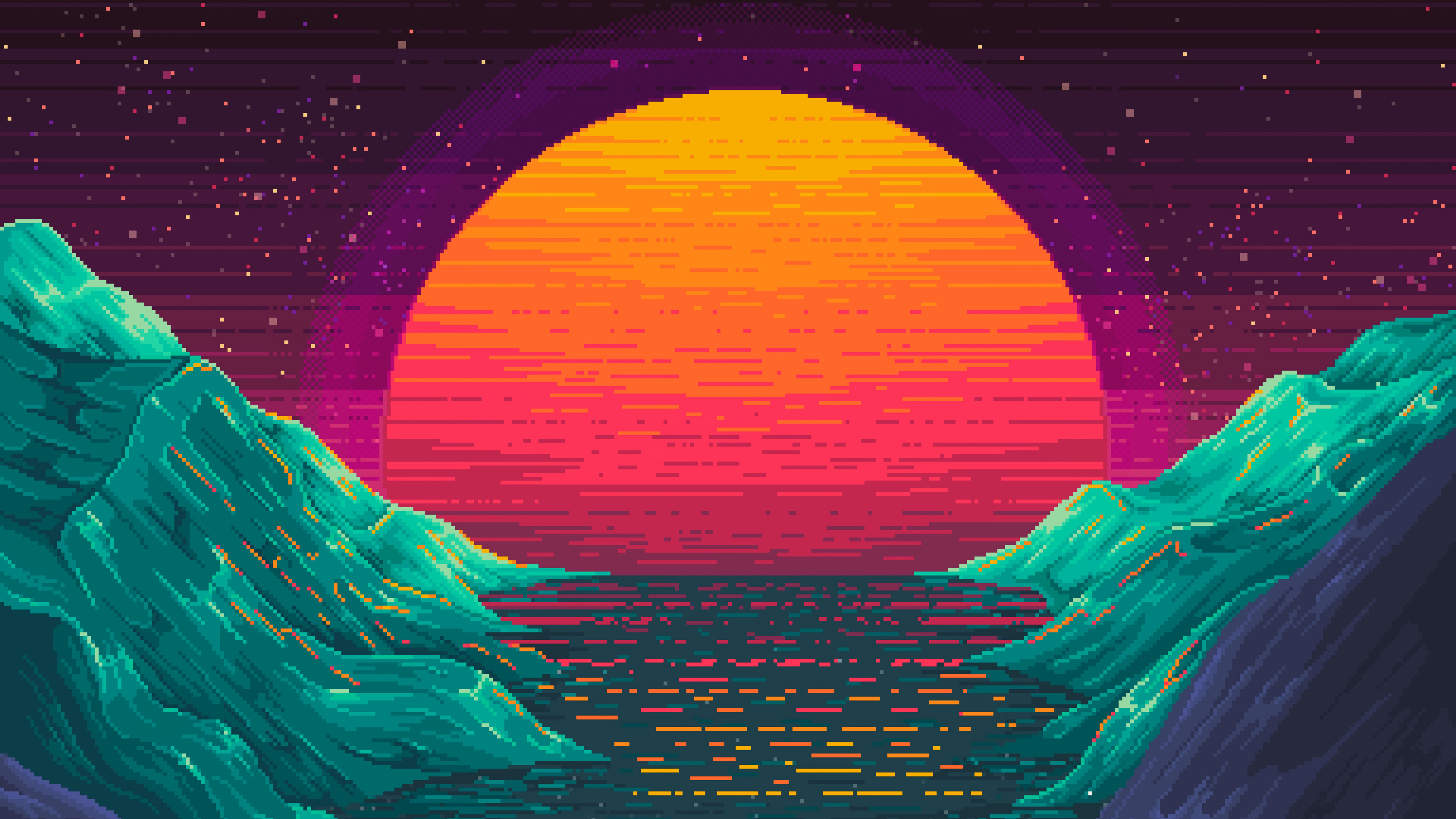 Pixel Art Landscape Wallpaper