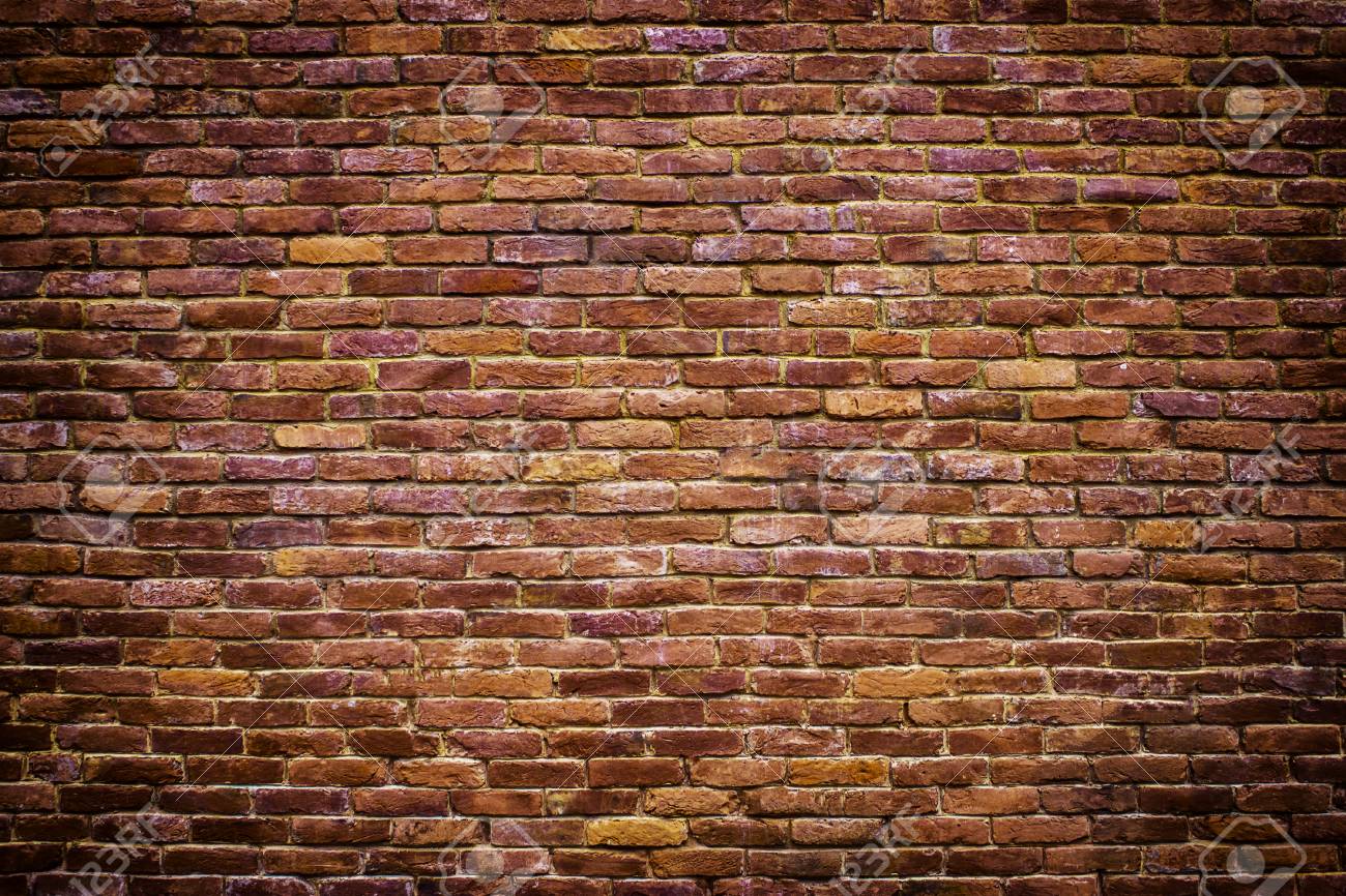Dark Brick Wall Texture Of A Red Background Stock Photo
