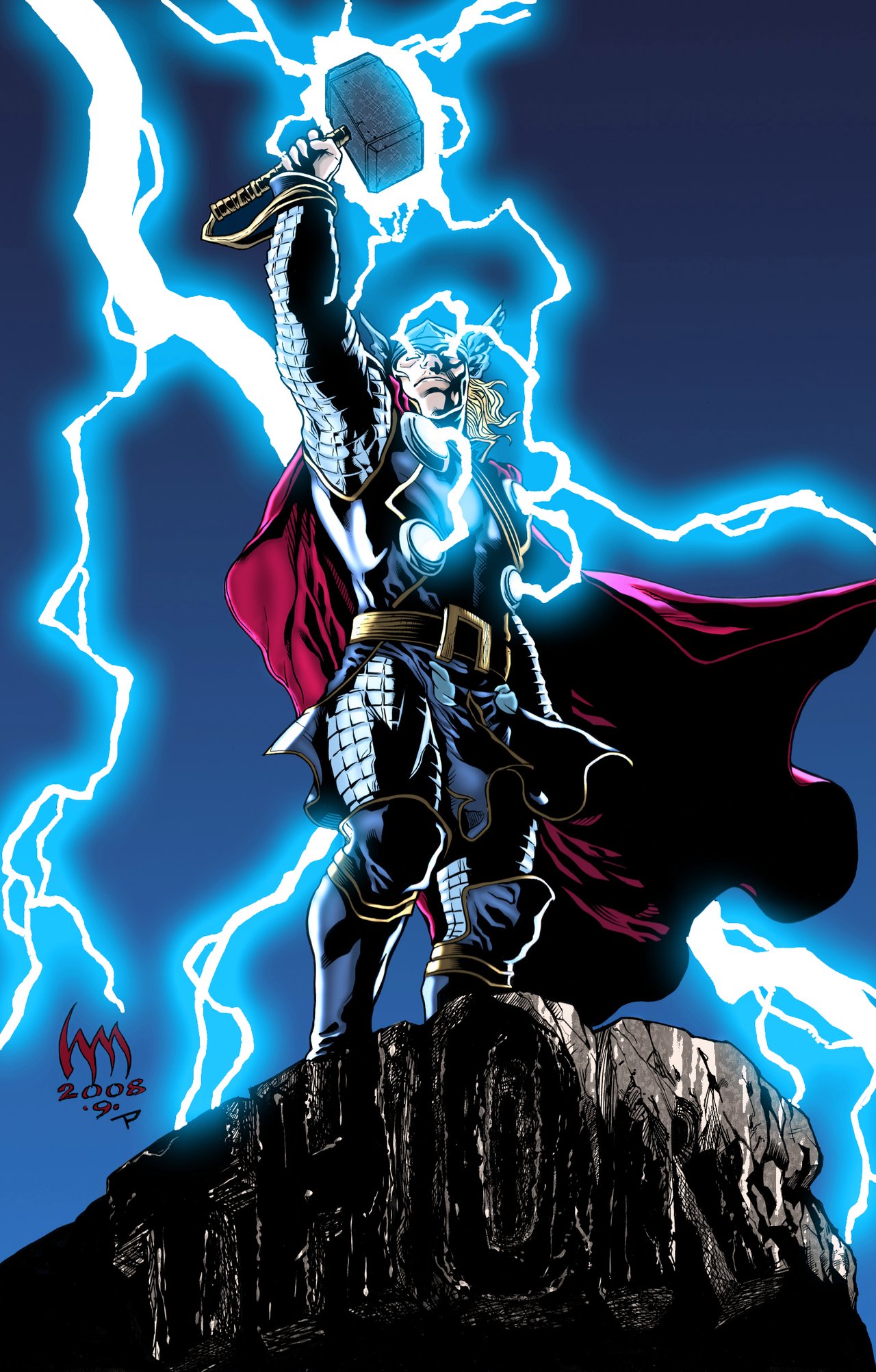 Thor Lightning Wallpaper The Mighty Colored By