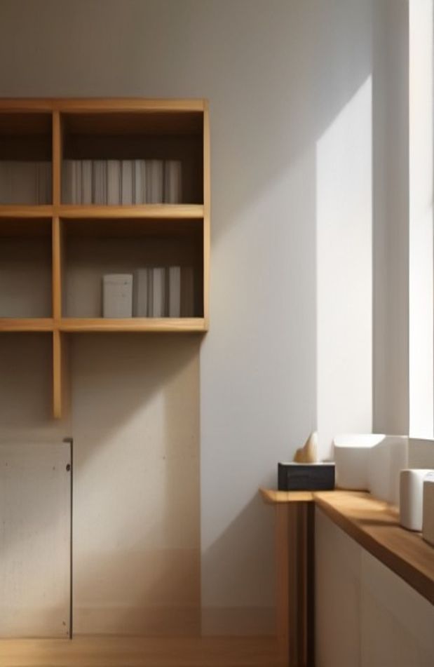 Empty Bookshelf Wallpaper