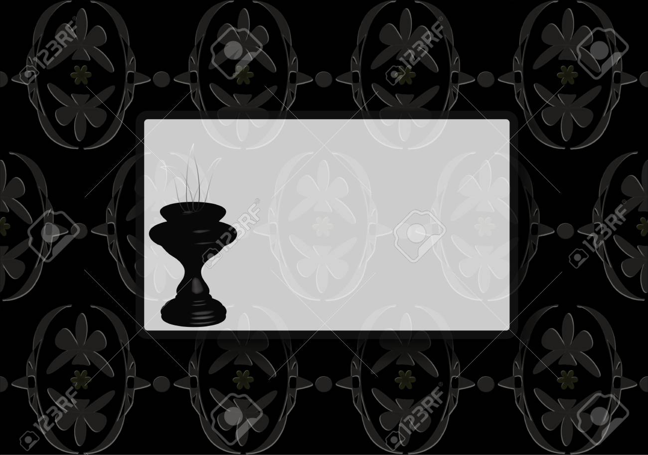 Black Obituaries Mourning Background With Frame For Text