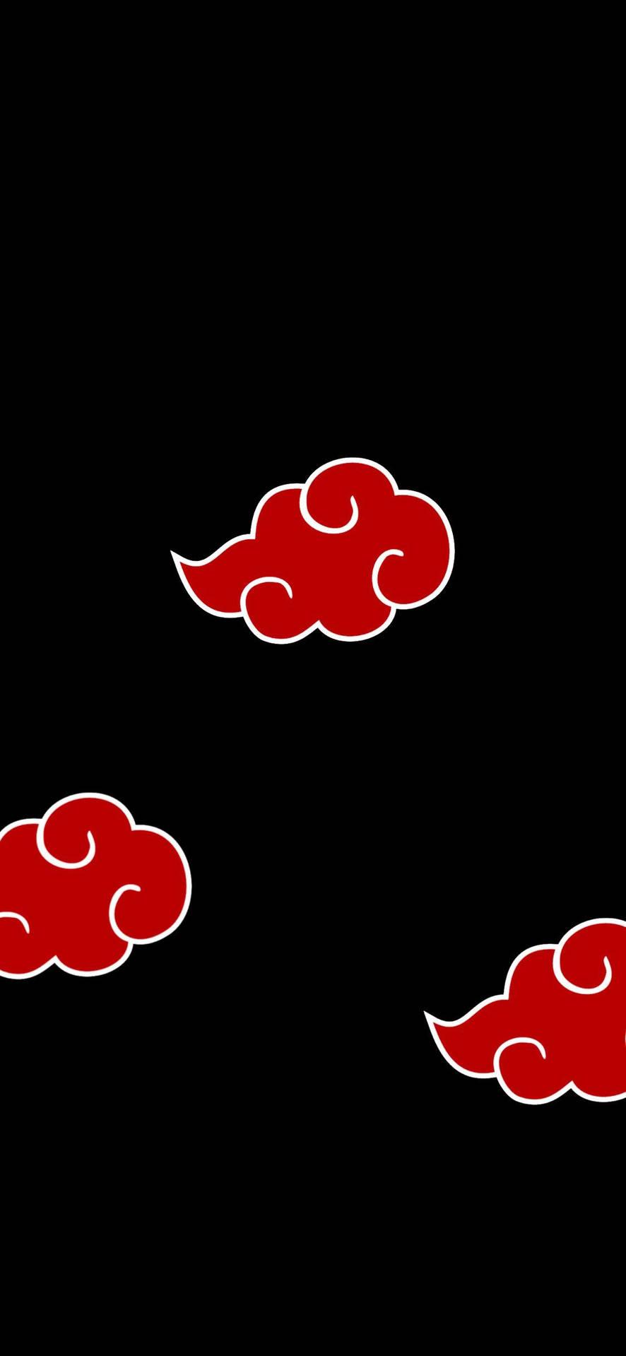 Red Akatsuki Cloud iPhone Wallpaper