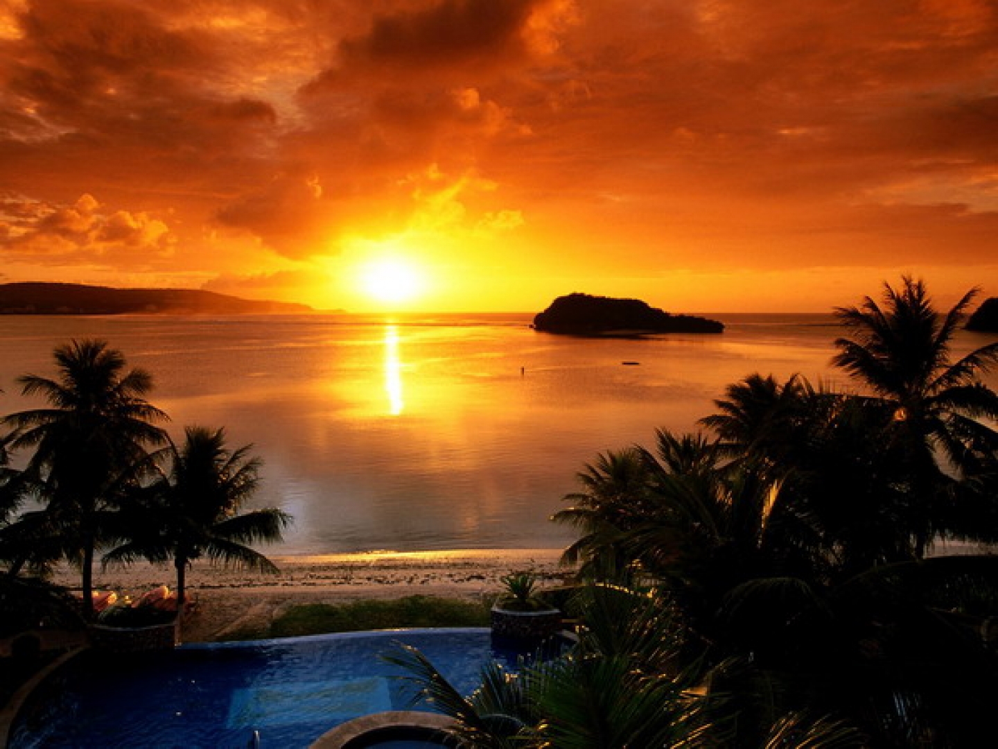 Tropical Sunrise Wallpaper Murals Ideas Best Wall Gallery And