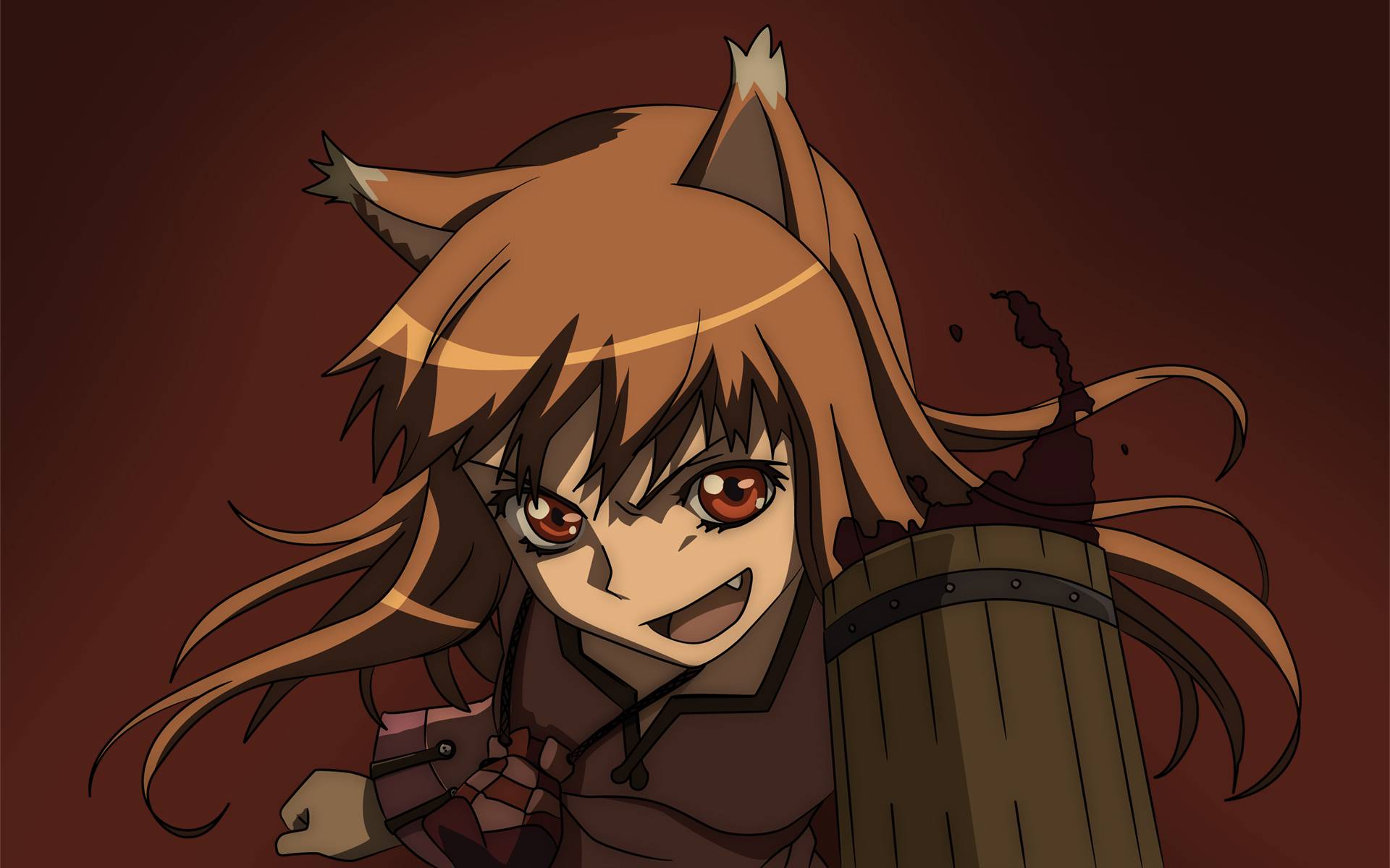 Drunk Holo Spice And Wolf Wallpaper