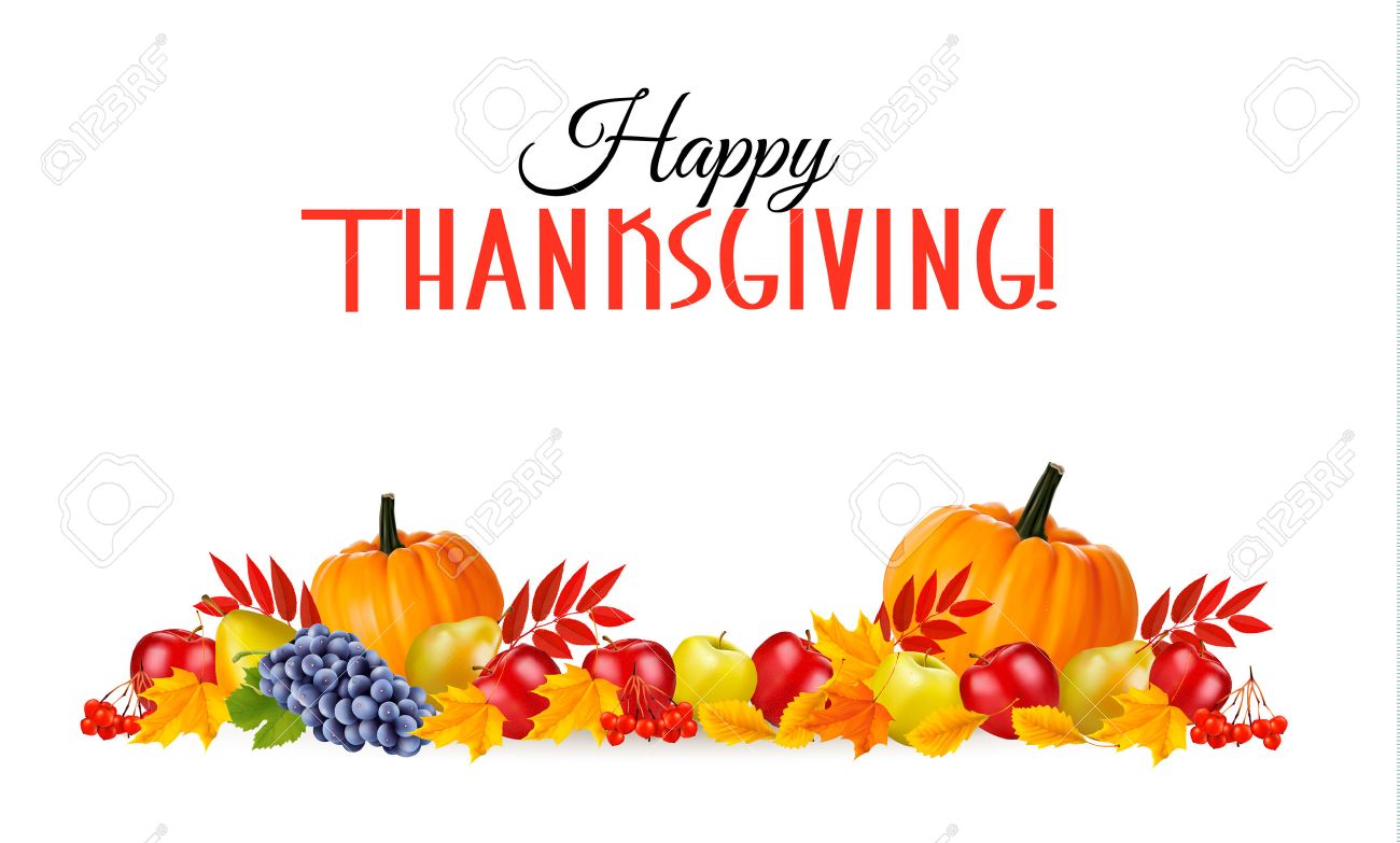 Happy Thanksgiving Background Vector Royalty Cliparts