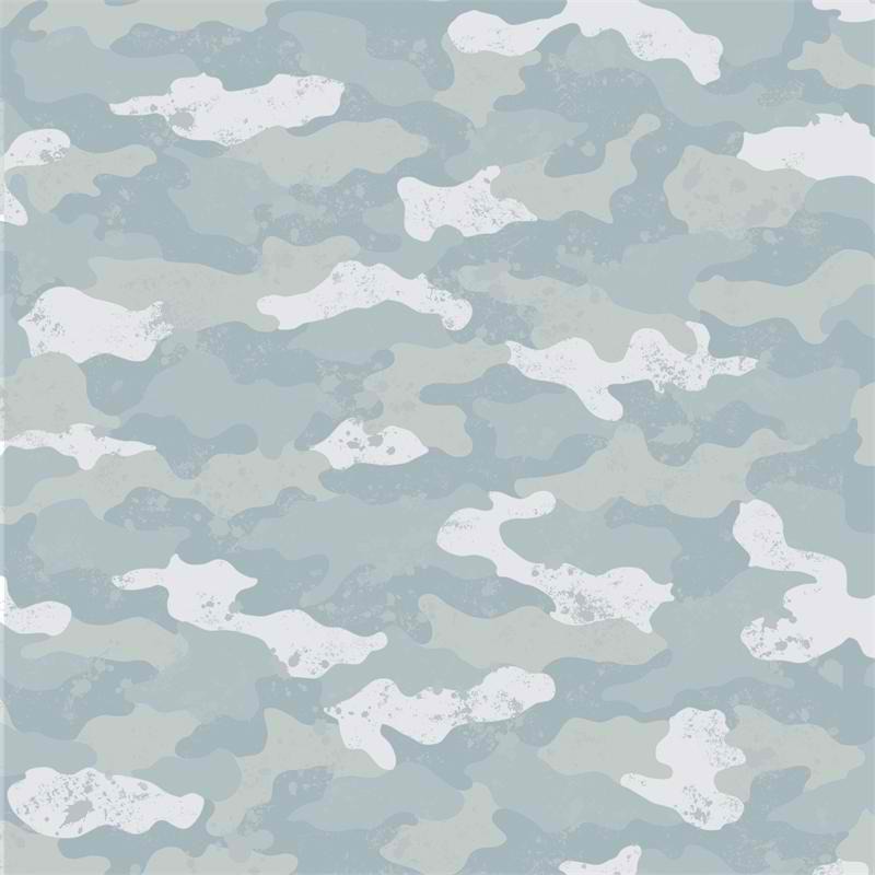Blue Camouflage Wallpaper   Baby Nursery Kids   InteriorPlacecom