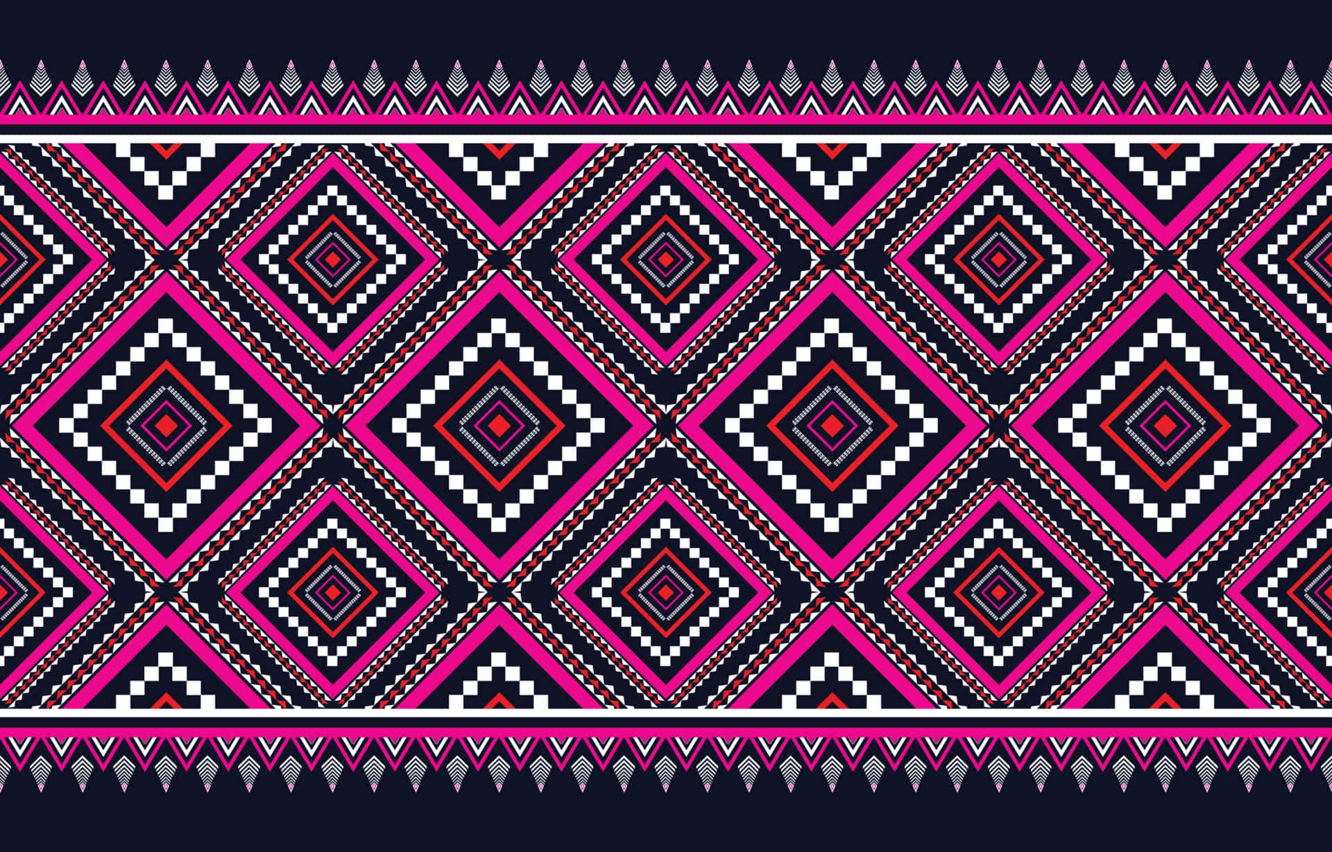 A Pink And Black Tribal Pattern Wallpaper