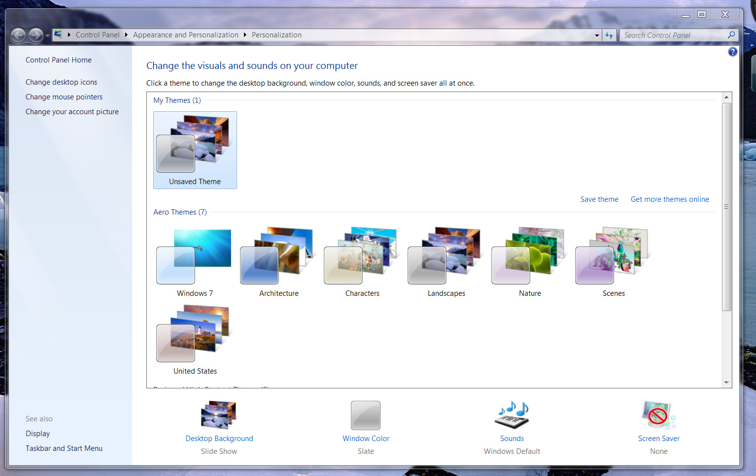 Персонализация Windows 7 архитектура 2013