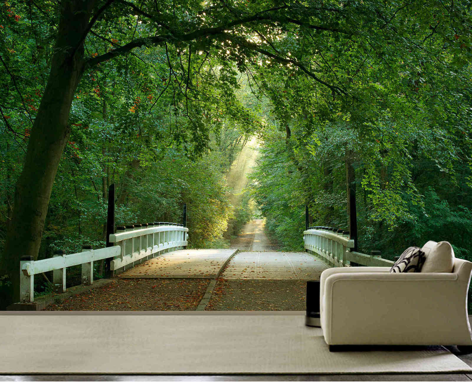 Bridge To The Forest Wall Mural Wide By High