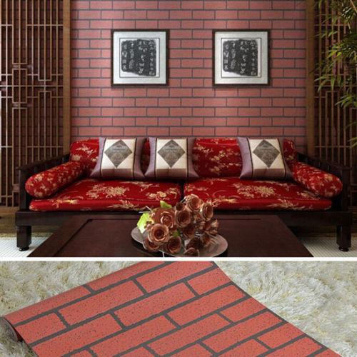 Brick Patterns Wallpaper Backdrop Furniture Store Uneven