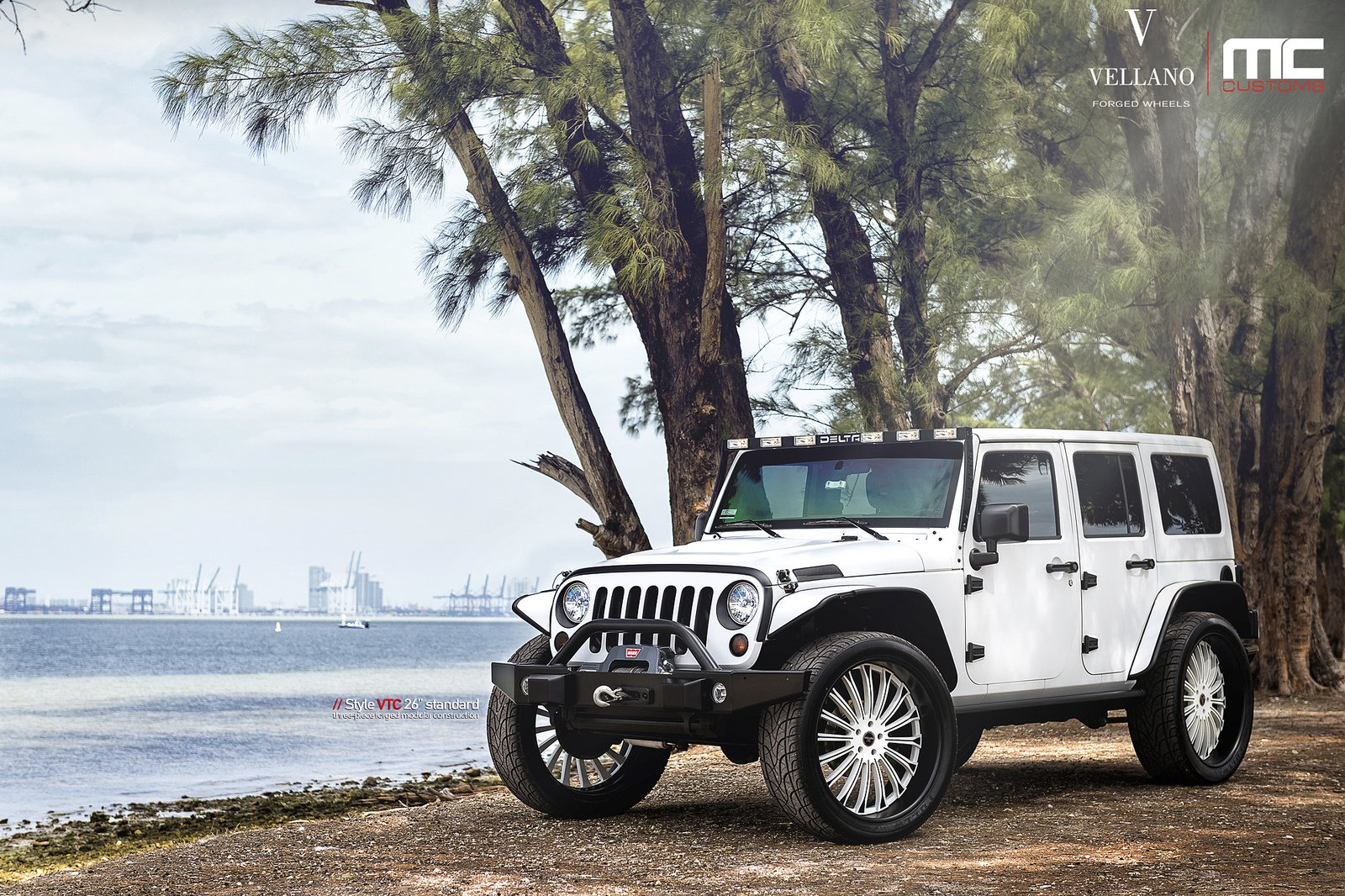 Cars Jeep Tuning Vellano Wheels White Wrangler Wallpaper Background